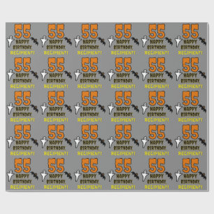55. Geburtstag: Spooky Halloween Thema, Individuel Geschenkpapier