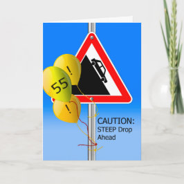 55. Geburtstag über dem Hügelschild, Vorsichtsball Karte