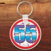 55. Geburtstag v2 Schlüsselanhänger (Vorderseite)