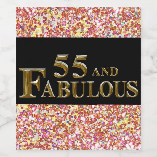 55. Geburtstag Weinetikett (Einzelnes Label)