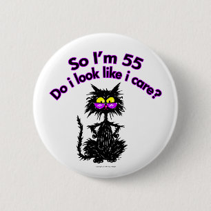55. Geburtstags-Katzen-Geschenke Button