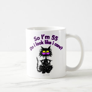 55. Geburtstags-Katzen-Geschenke Kaffeetasse
