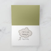 55. Geburtstagsbär im Reifenschwung Karte (Innenseite)