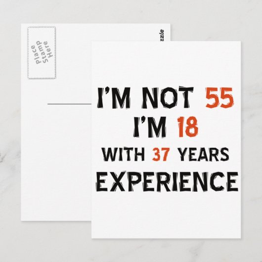 55. Geburtstagsdesigns Postkarte (Vorne/Hinten)