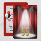 55. Geburtstagsfeier Einladung (Vorne/Hinten)