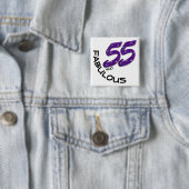 55. Geburtstagsfeier Lila Glitter Button (Beispiel)