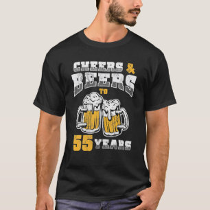 55. Geburtstagsjubiläum und Bier bis 55 Jahre alt T-Shirt