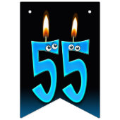 55. Geburtstagskandale mit Augapellen Wimpelkette (Dritte Fahne)