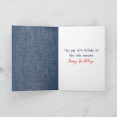 55. Geburtstagskarte mit Rotem Strichmännchen Karte (Innenseite)