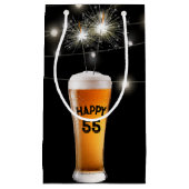 55. Geburtstagsparkler in Beer Kleine Geschenktüte (Vorderseite)