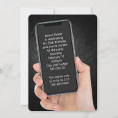 55. Geburtstagspartei - Textnachricht Einladung (Vorderseite)