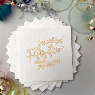 55. Geburtstagsparty 25 Drehbuch Rose Gold Servietten Mit Folie