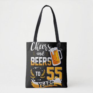 55. Geburtstagsparty Cheers & Biere bis 55 Jahre Tasche