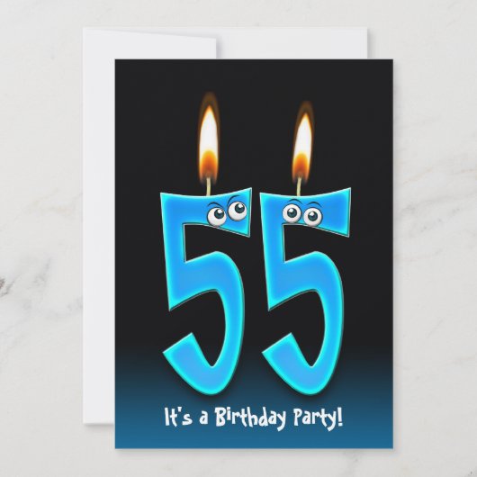 55. Geburtstagsparty Einladung (Vorderseite)