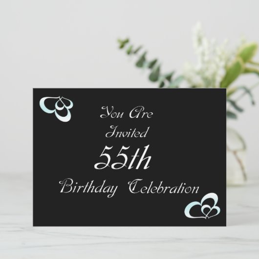 55. Geburtstagsparty Einladung (Stehend Vorderseite)