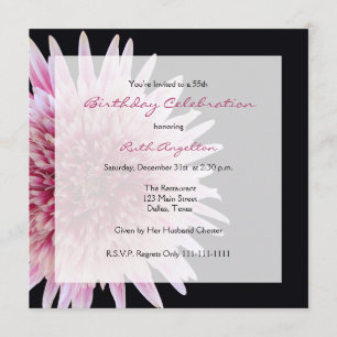 55. Geburtstagsparty Einladung Gerbera Daisy