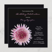 55. Geburtstagsparty Einladung Gorgeous Gerbera (Vorne/Hinten)