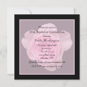 55. Geburtstagsparty Einladung Rose für 55. (Vorderseite)