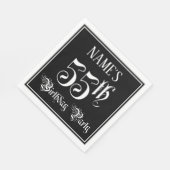 55. Geburtstagsparty - Extravagantes Script + Indi Serviette (Ecke)