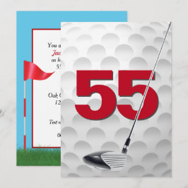 55. Geburtstagsparty Golf Thema Einladung