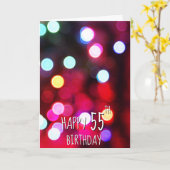 55. Geburtstagsparty-Lichtkarte Karte (Gelbe Blume)