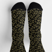 55. Geburtstagsschwarz/Gold Zufallszahlenmuster Socken (Oben)
