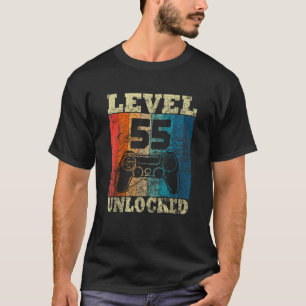 55. Geburtstagsstufe Vintag für Gamer T-Shirt