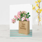 55. Geburtstagstasche Karte (Gelbe Blume)