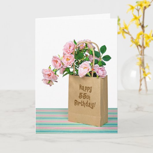 55. Geburtstagstasche Karte (Gelbe Blume)