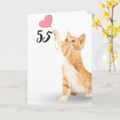 55. Geburtstagstorte Karte (Gelbe Blume)