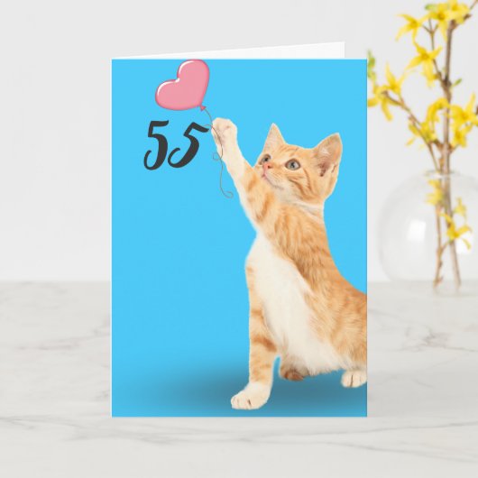 55. Geburtstagstorte Karte (Gelbe Blume)