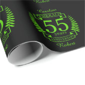 55. Hochzeit JAHRESTAG EMERALD Geschenkpapier (Rolleneckpunkt)