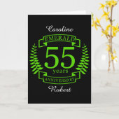 55. Hochzeit JAHRESTAG EMERALD Karte (Gelbe Blume)