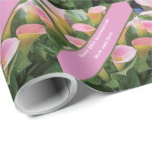 55. Hochzeit Jubiläum Pink Calla Lily Geschenkpapier (Rolleneckpunkt)