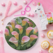 55. Hochzeit Jubiläum Pink Calla Lily Pappteller (Party)