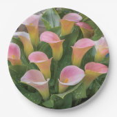 55. Hochzeit Jubiläum Pink Calla Lily Pappteller (Vorderseite)