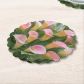 55. Hochzeit Jubiläum Pink Calla Lily Untersetzer (angewinkelt)