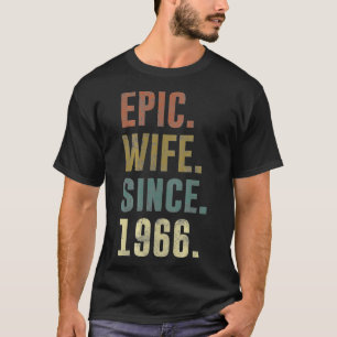 55. Hochzeitsjubiläum Epische Ehefrau Seit 1966 Vi T-Shirt