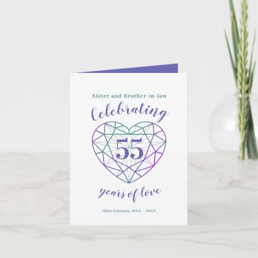 55. Hochzeitstag 55 Jahre Liebe-Karte Karte (Vorderseite)