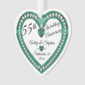 55. Hochzeitstag Alexandrite Diamond Ornament (Vorderseite)