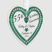 55. Hochzeitstag Alexandrite Diamond Ornament (Vorderseite)