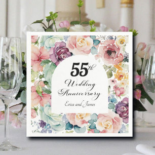 55. Hochzeitstag Elegantes Drehbuch Serviette
