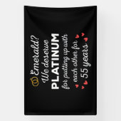 55. Hochzeitstag I - Emerald Funny Couple Banner (Vertikal)