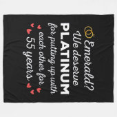 55. Hochzeitstag I - Emerald Funny Couple Fleecedecke (Vorderseite (Horizontal))