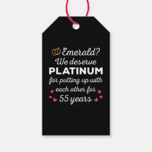 55. Hochzeitstag I - Emerald Funny Couple Geschenkanhänger