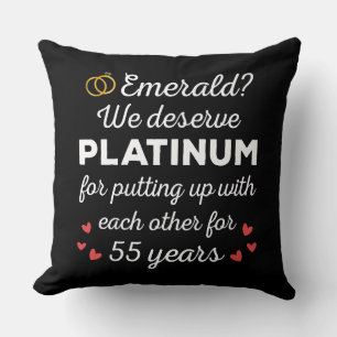 55. Hochzeitstag I - Emerald Funny Couple Kissen