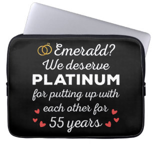 55. Hochzeitstag I - Emerald Funny Couple Laptopschutzhülle