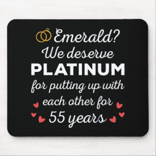 55. Hochzeitstag I - Emerald Funny Couple Mousepad
