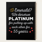 55. Hochzeitstag I - Emerald Funny Couple Planer (Rückseite)