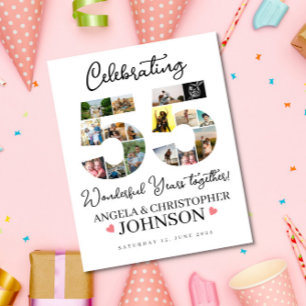 55. Hochzeitstag im Foto Poster